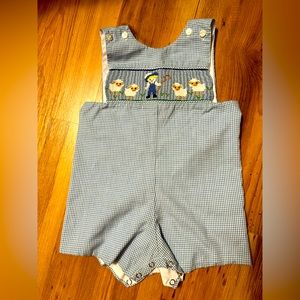 Shepherd boy and lambs smocked Jon Jon